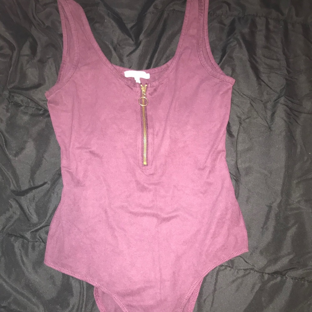 Suede Bodysuit